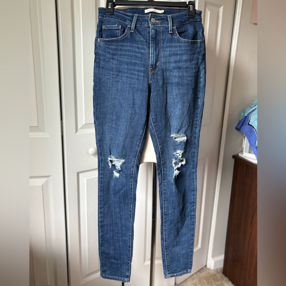 Levi's 721 High Rise Skinny Dark Blue Skinny Jeans